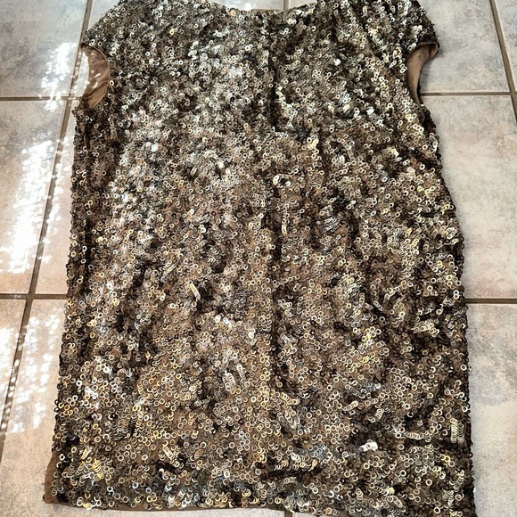 VINCE Gold & Champagne Sequin Mini Dress - Picture 11 of 14